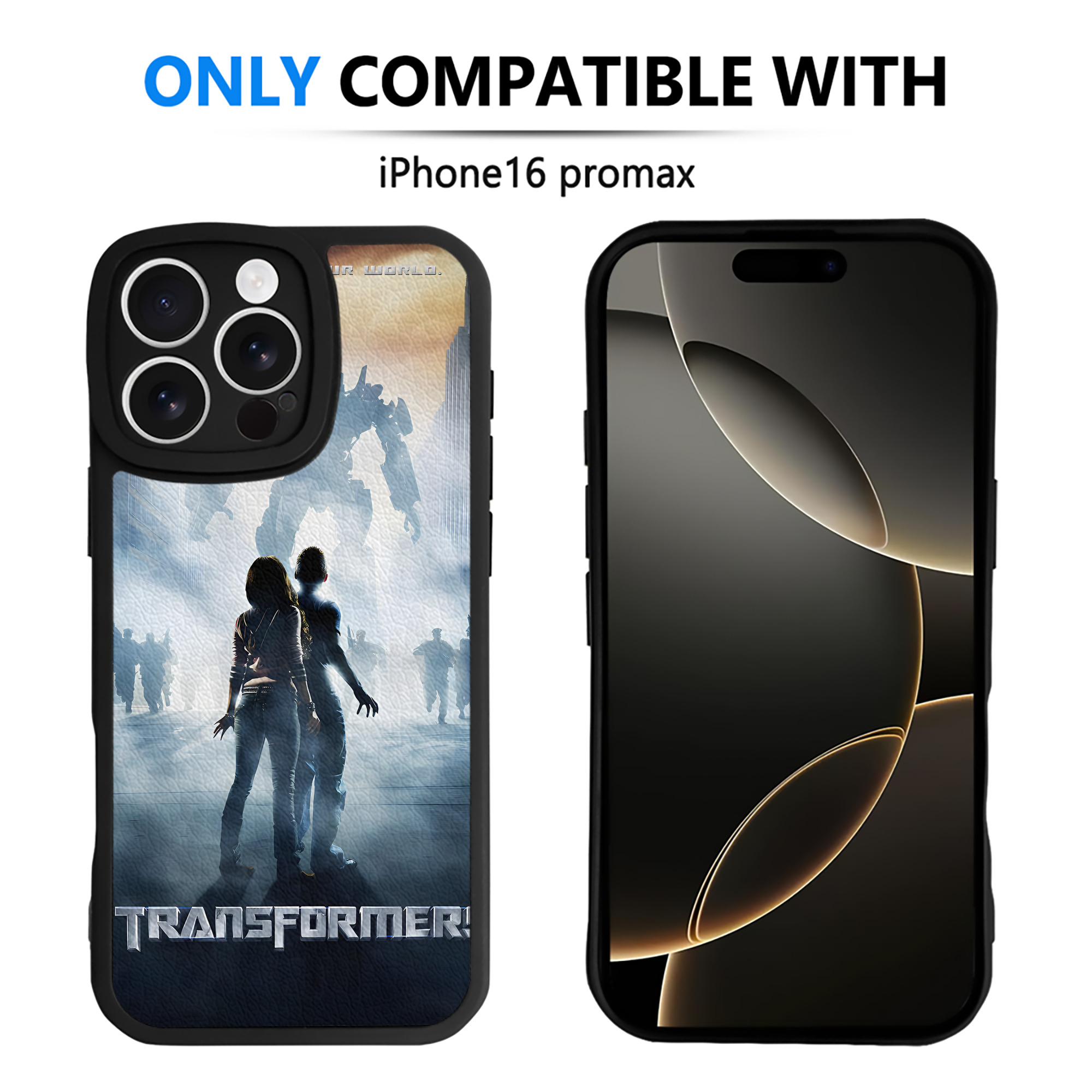 （画像用） Transformers トランスフォーマー 【iPhone 16シリーズ対応】シリコンスマホケース（レザー調） 材質：シリコン